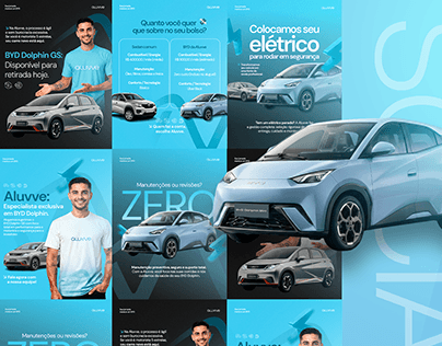 Capa do projeto Social Media · Aluguel de Carros no portfólio da MARYNOMARKETING